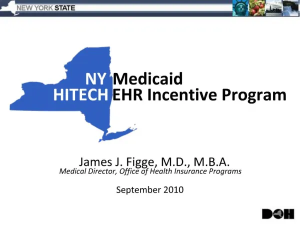 NY Medicaid HITECH EHR Incentive Program
