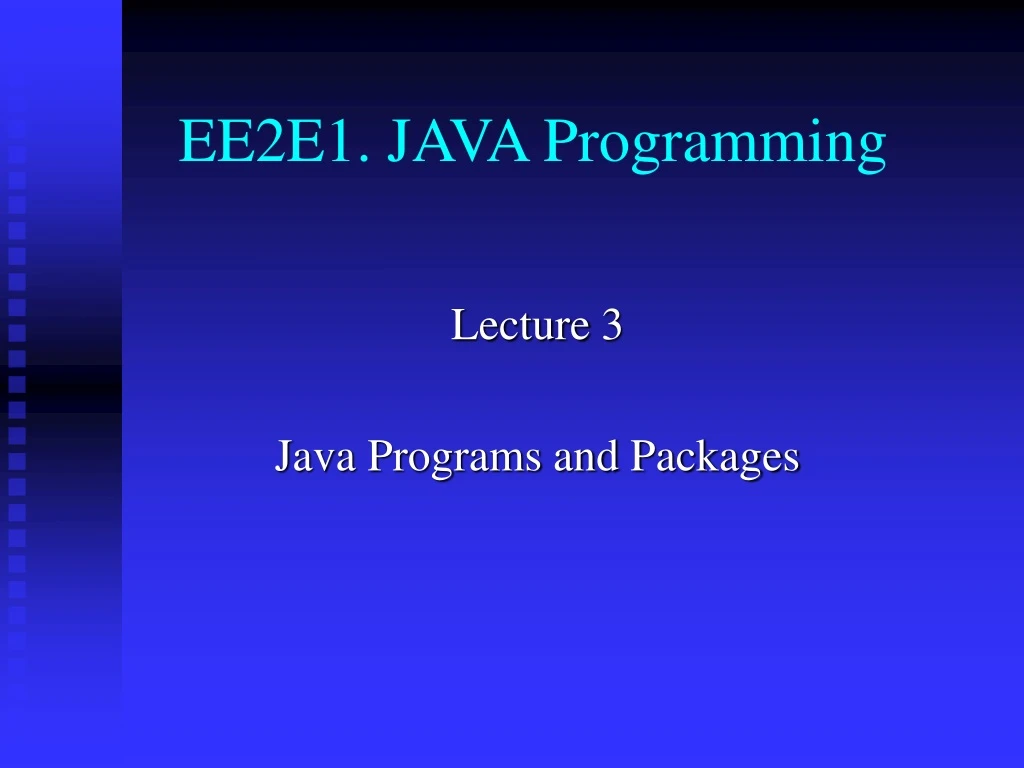 ee2e1 java programming