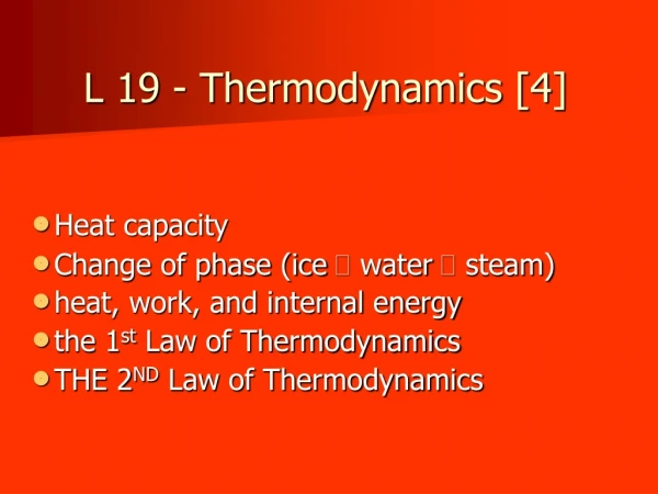 L 19 - Thermodynamics [4]