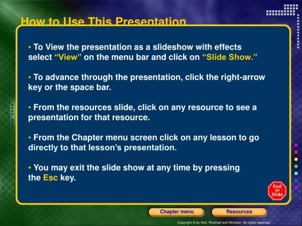 How to Use This Presentation