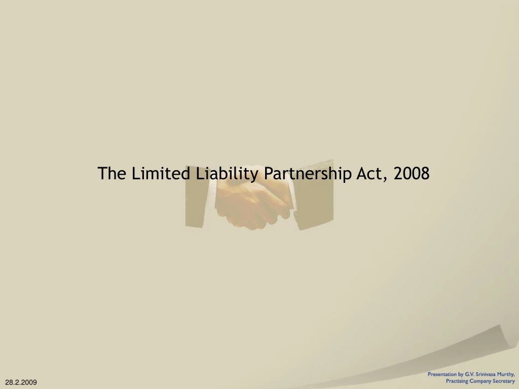 the limited liability partnership act 2008