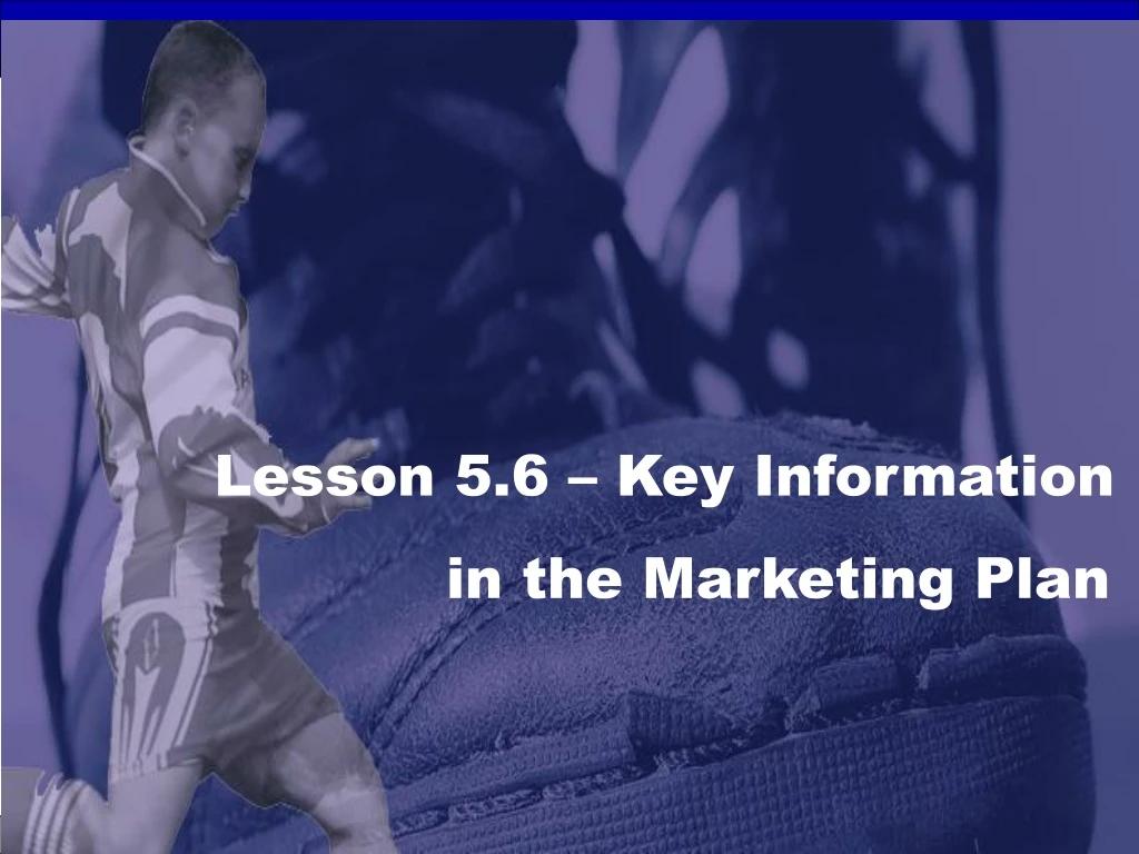 lesson 5 6 key information in the marketing plan