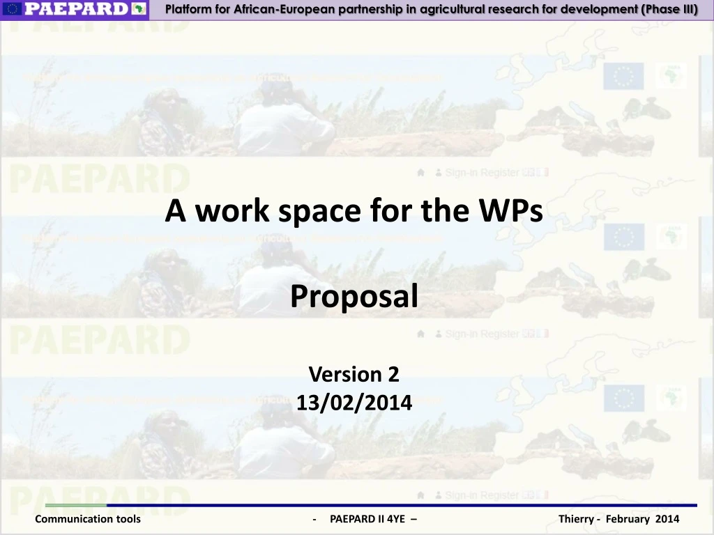a work space for the wps proposal version