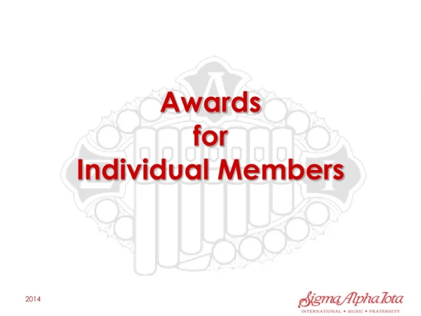 Awards for Individual Members