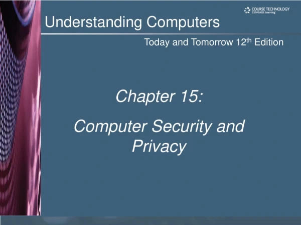 Chapter 15:  Computer Security and Privacy