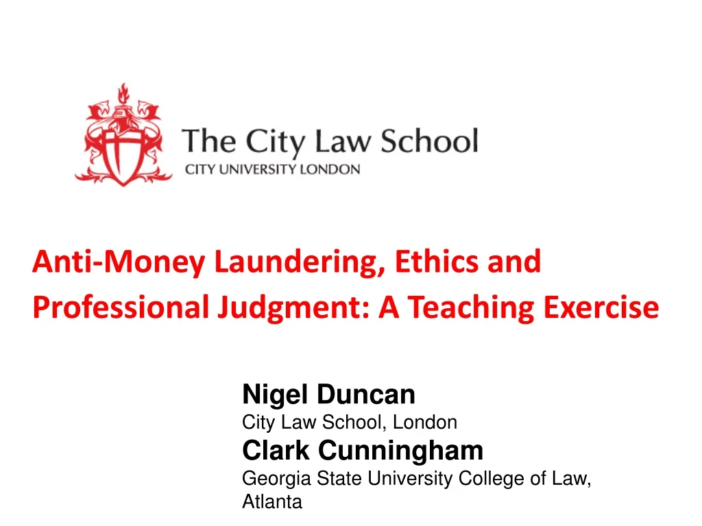 anti money laundering ethics and professional