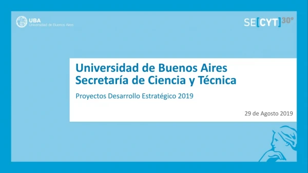 Universidad de Buenos Aires Secretaría de Ciencia y Técnica