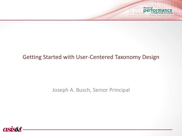 Getting Started with User-Centered Taxonomy Design