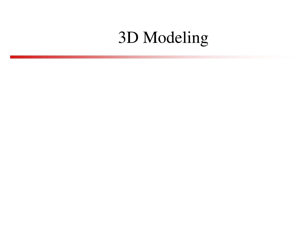 3d modeling