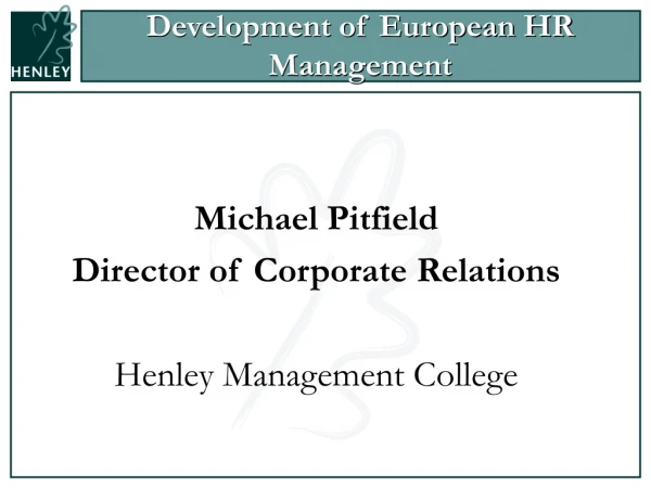 Development of European HR Management