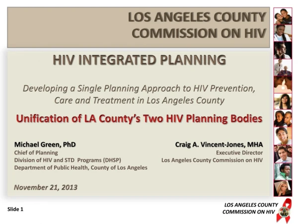 HIV INTEGRATED PLANNING Developing a Single Planning Approach to HIV Prevention,