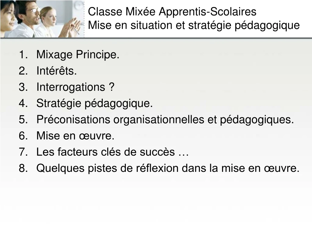 classe mix e apprentis scolaires mise en situation et strat gie p dagogique