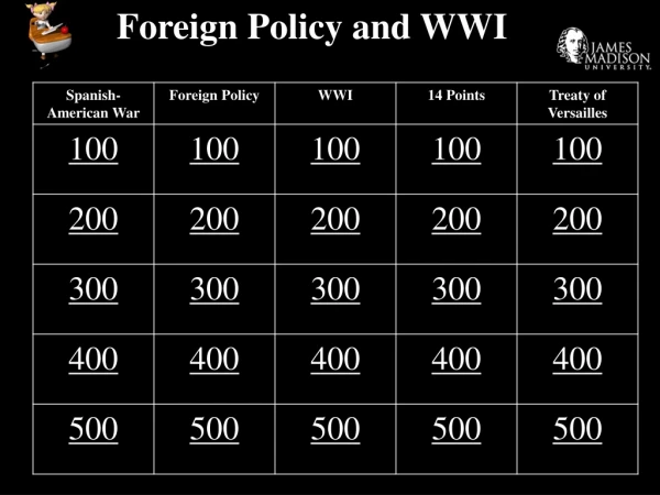 Foreign Policy and WWI