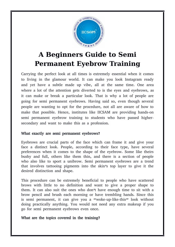 a beginners guide to semi permanent eyebrow