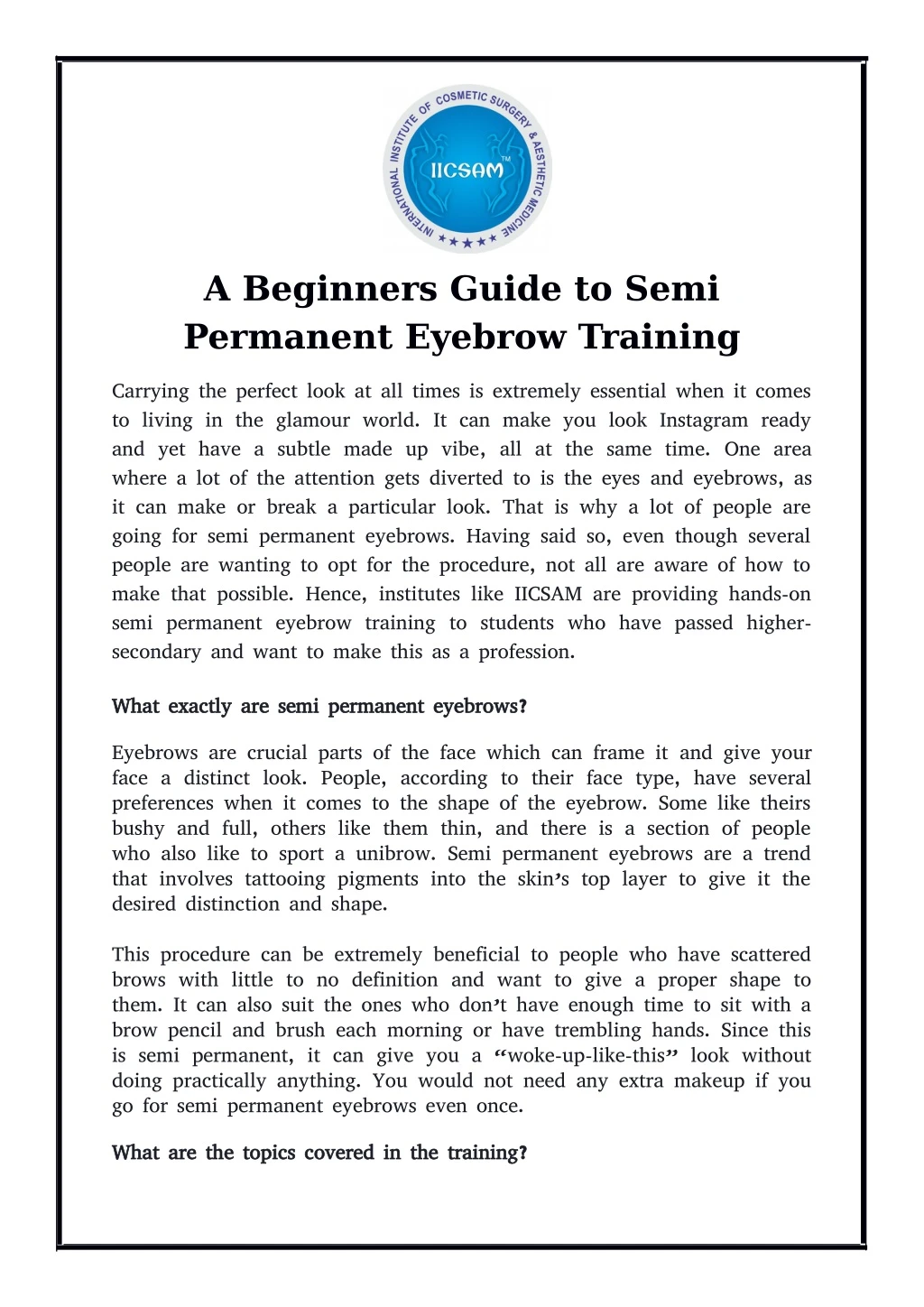 a beginners guide to semi permanent eyebrow