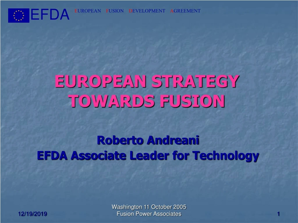 european strategy towards fusion