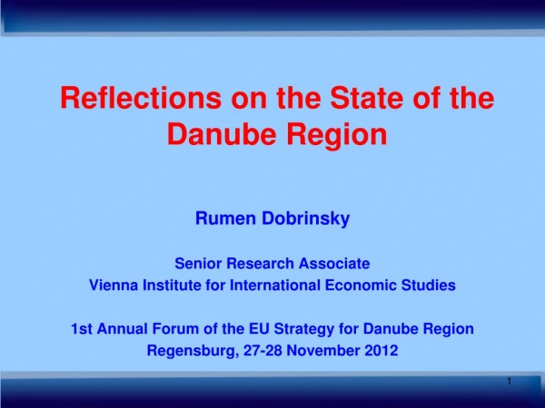 Reflections on the State of the Danube Region