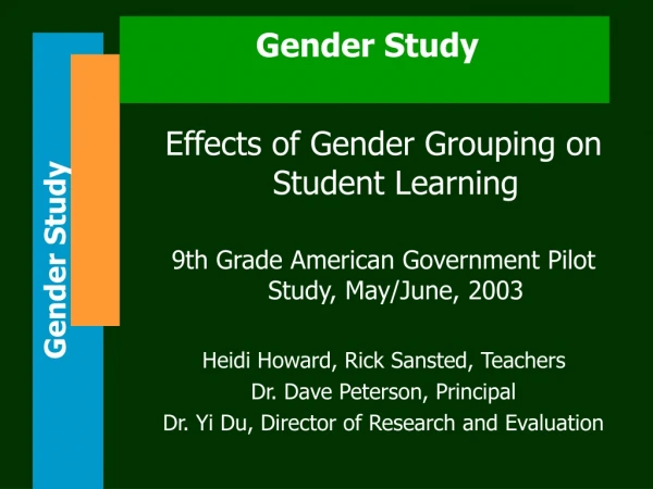 Gender Study