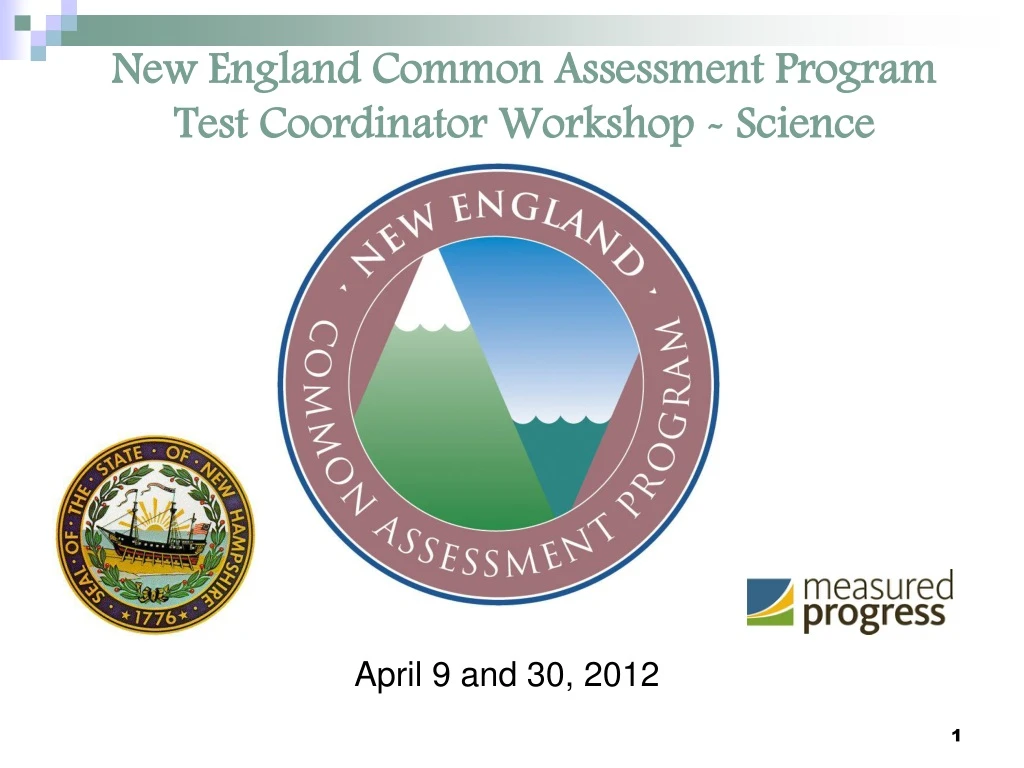 new england common assessment program test coordinator workshop science