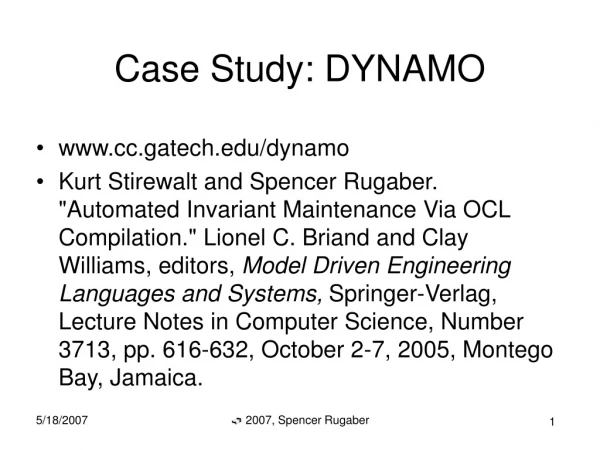 Case Study: DYNAMO