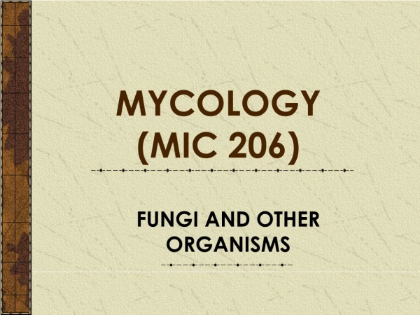 FUNGI AND OTHER ORGANISMS