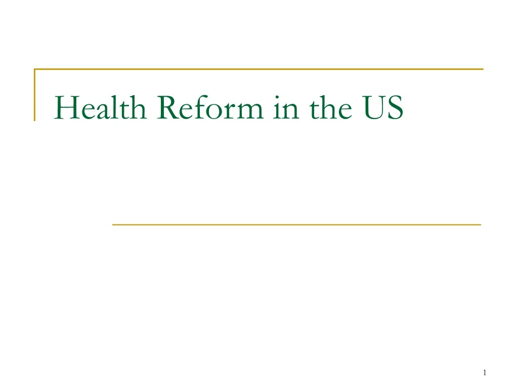 health reform in the us