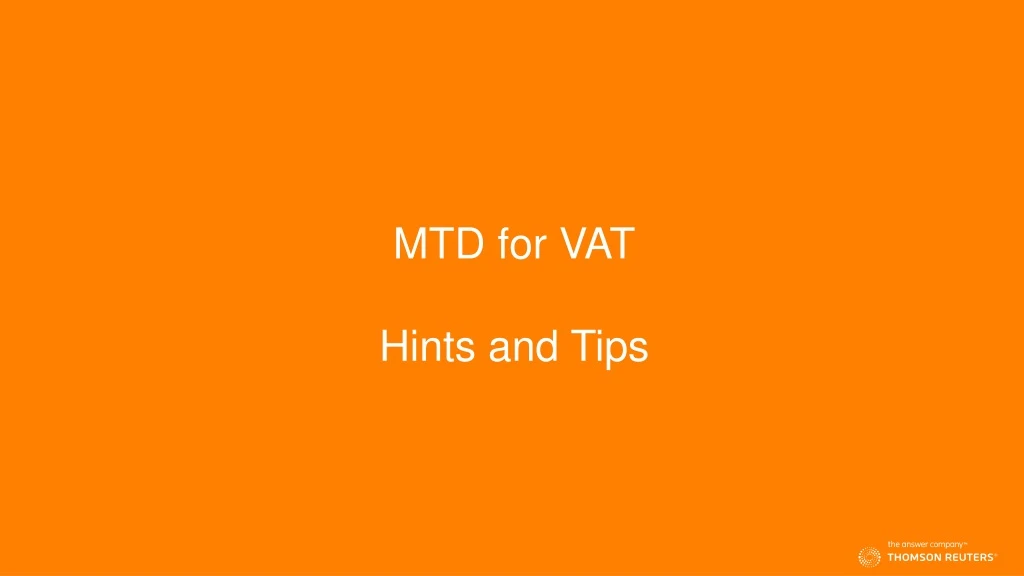 mtd for vat hints and tips