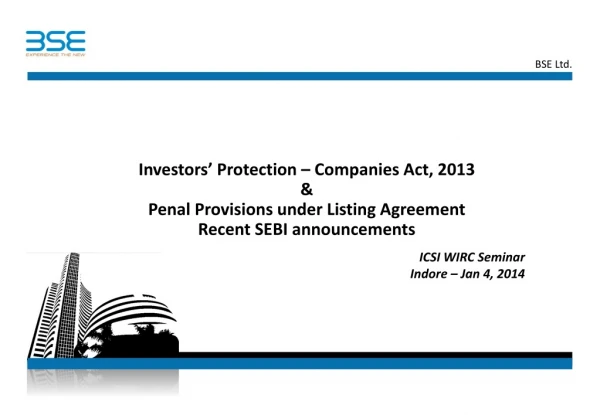 IC ICSI WIRC Seminar  Indore – Jan 4, 2014
