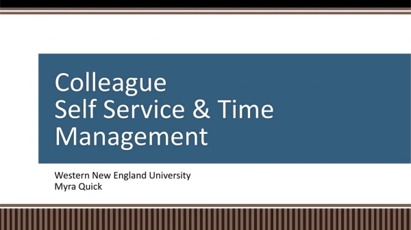 Colleague  Self Service &amp; Time Management