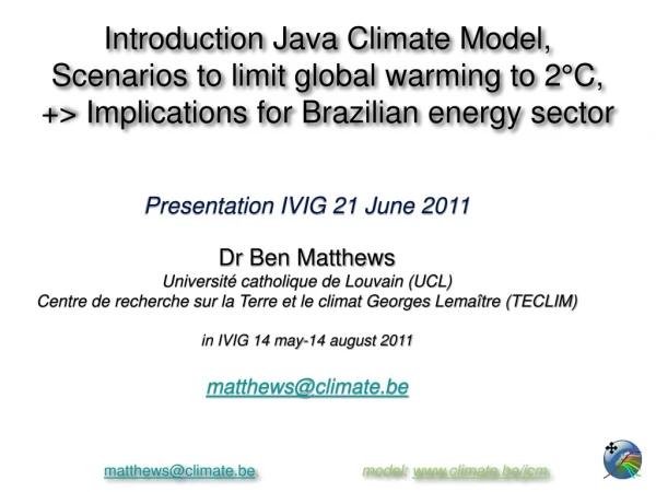 Presentation IVIG 21 June 2011