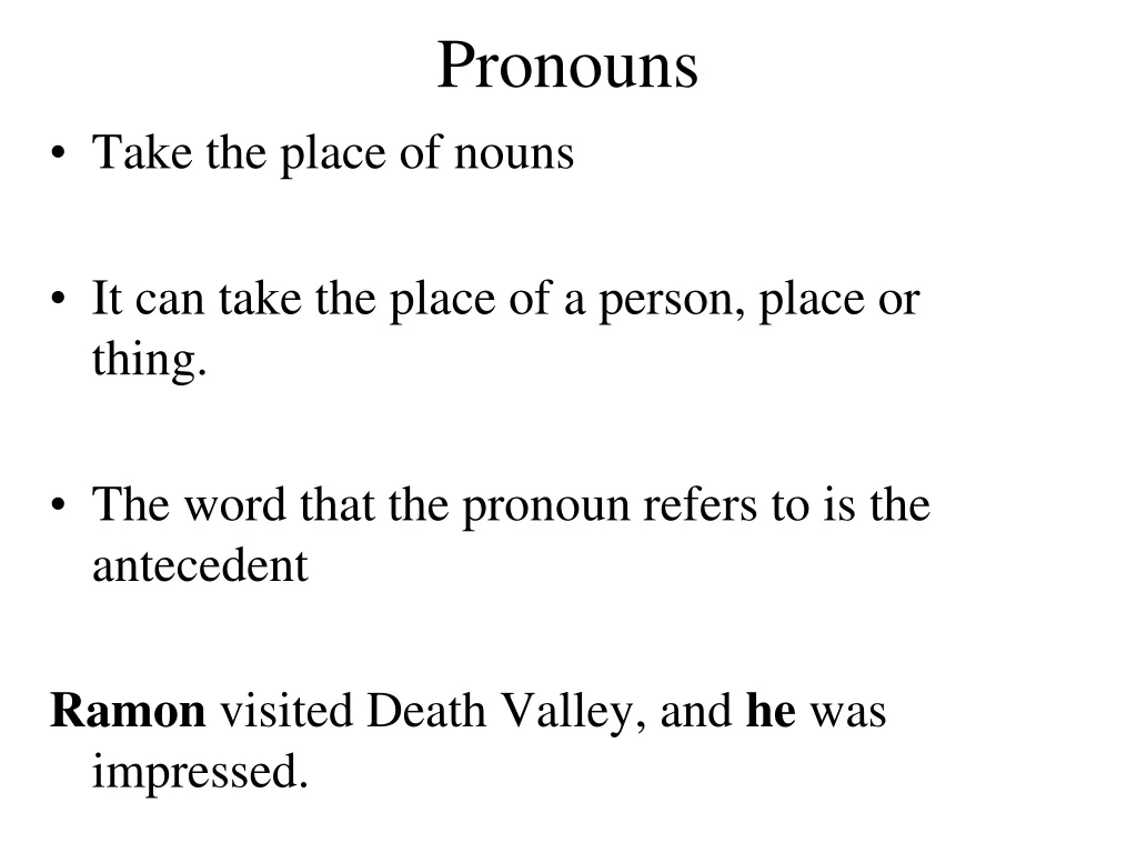 pronouns