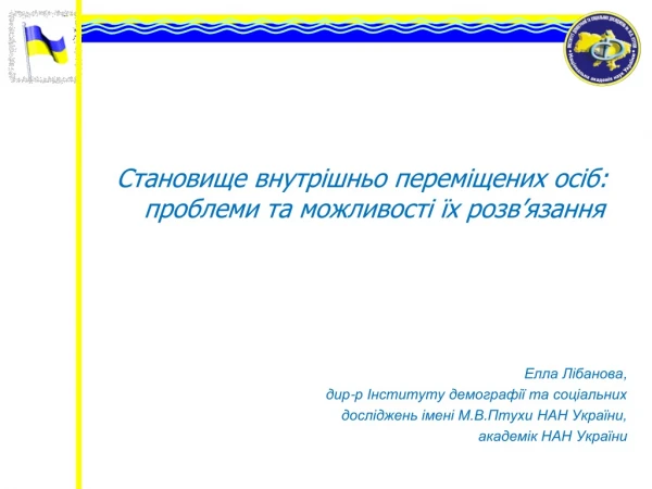 Становище внутрішньо переміщених осіб: проблеми та можливості їх розв’язання