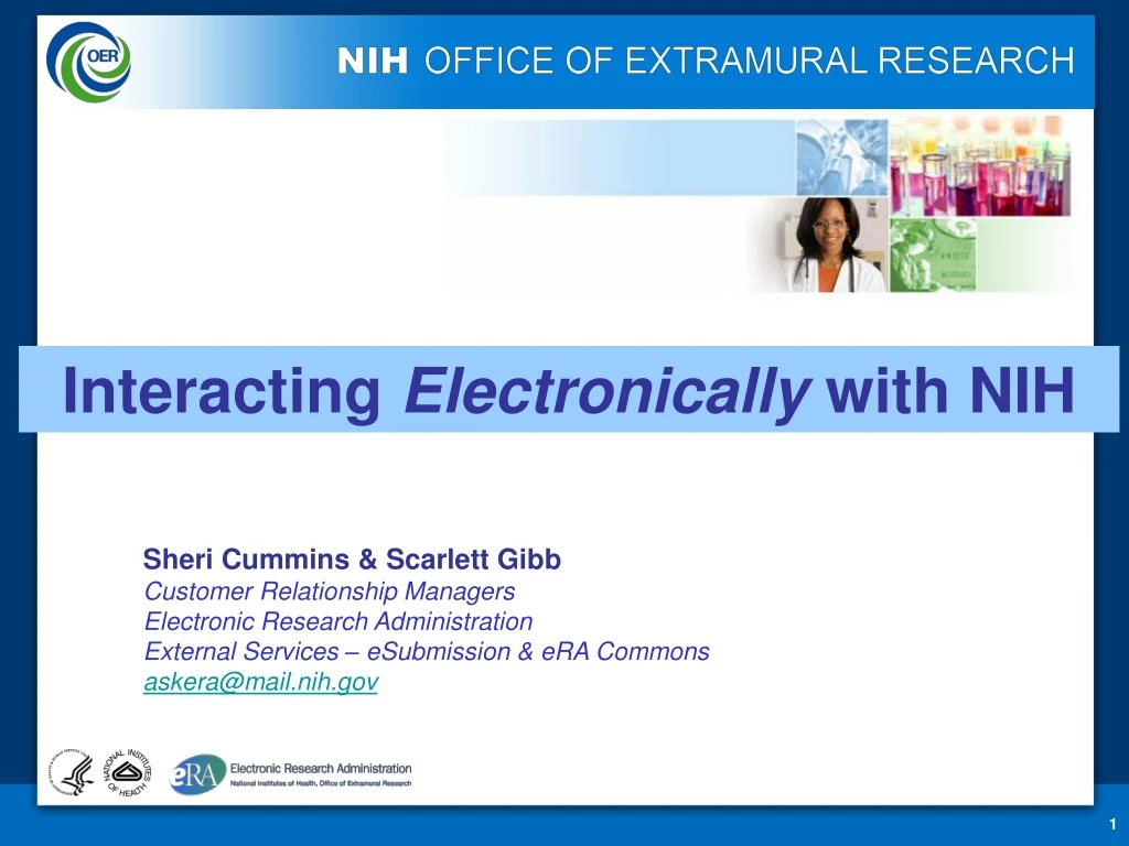 interacting electronically with nih