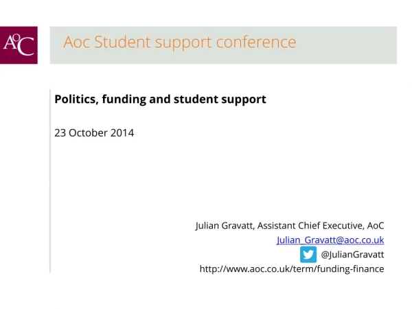 Aoc Student support conference