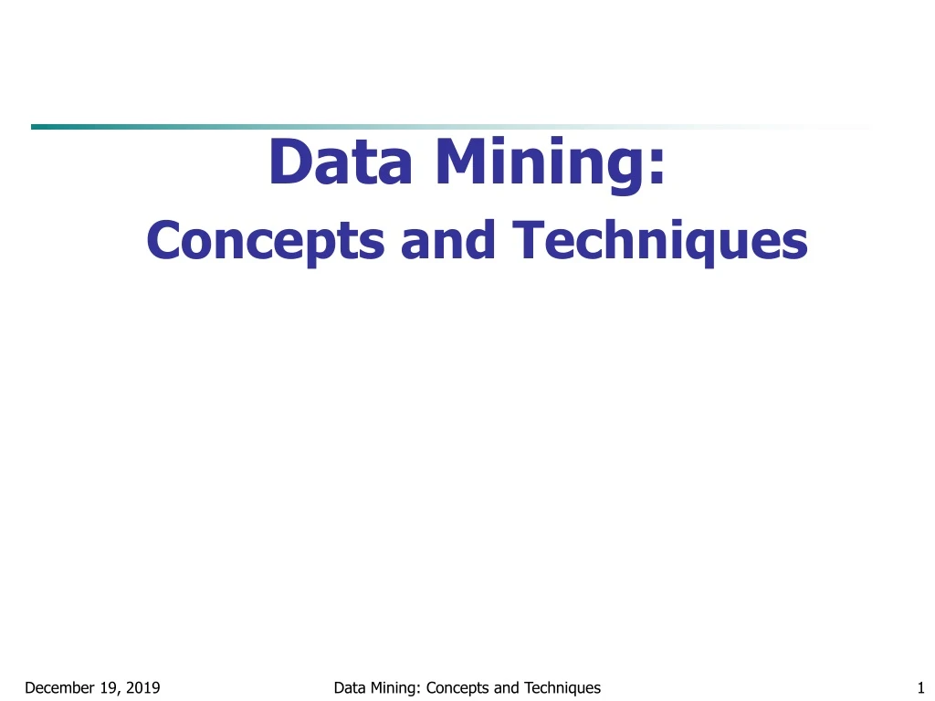 data mining concepts and techniques