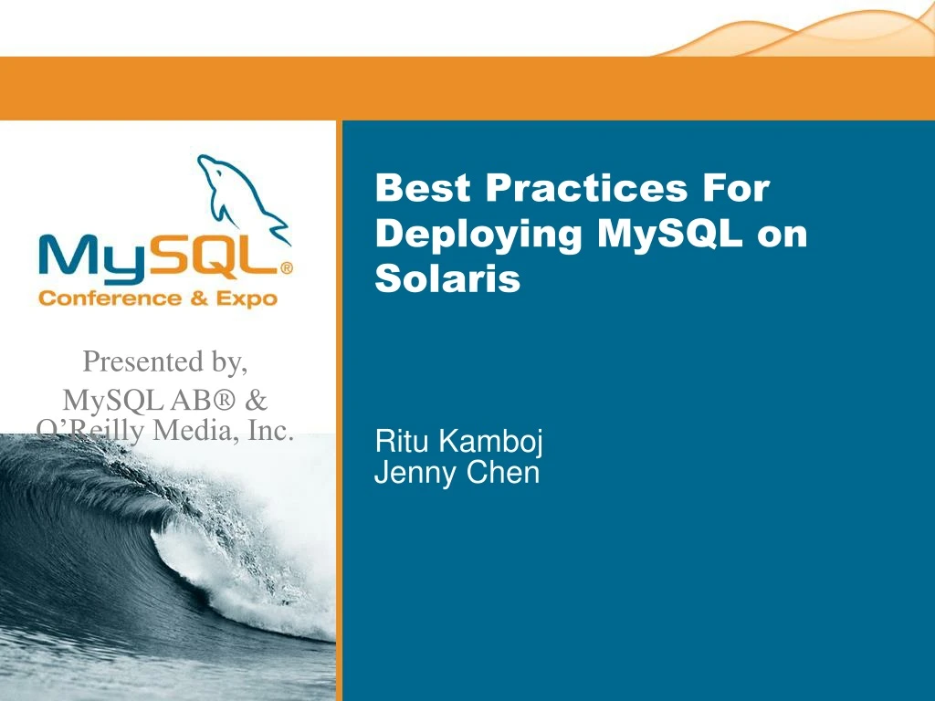 best practices for deploying mysql on solaris