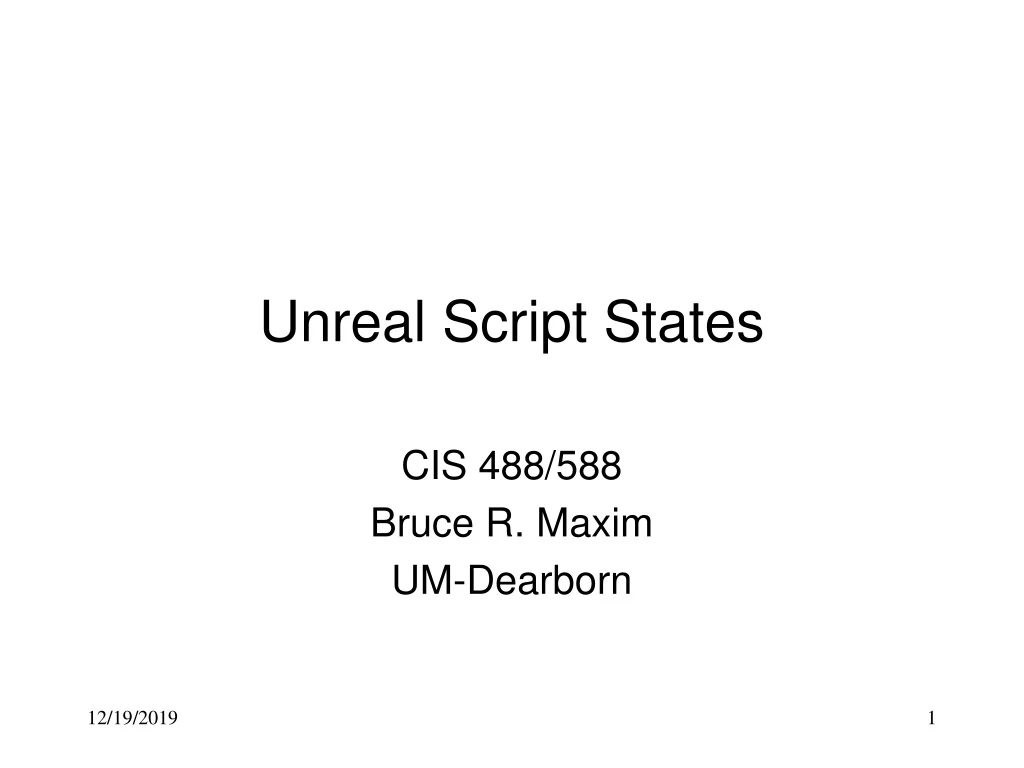 unreal script states