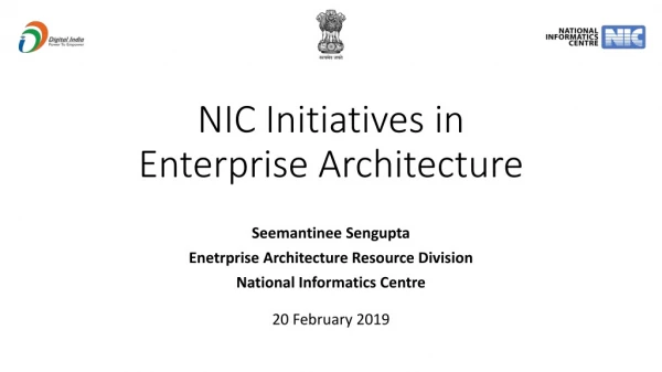 NIC Initiatives in Enterprise Architecture
