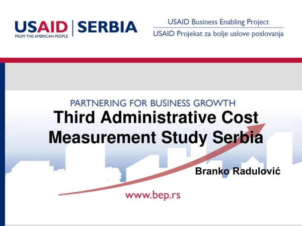 Third Administrative Cost Measurement Study Serbia