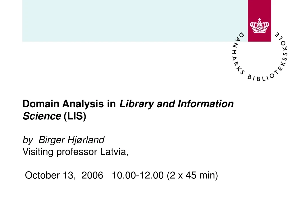 domain analysis in library and information