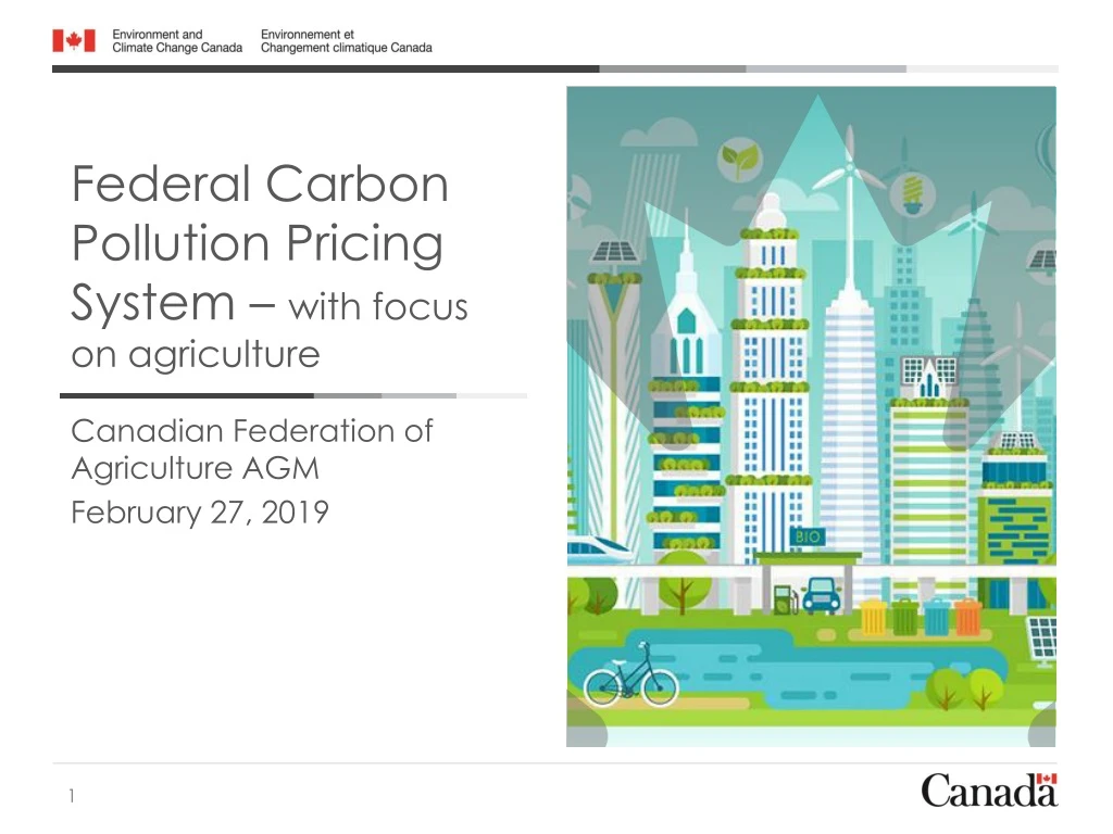 federal carbon pollution pricing system with focus on agriculture