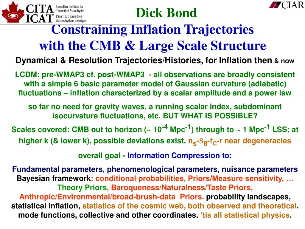 constraining inflation trajectories with the cmb large scale structure