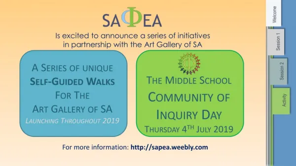 The Middle School Community of Inquiry Day Thursday 4 th July 2019