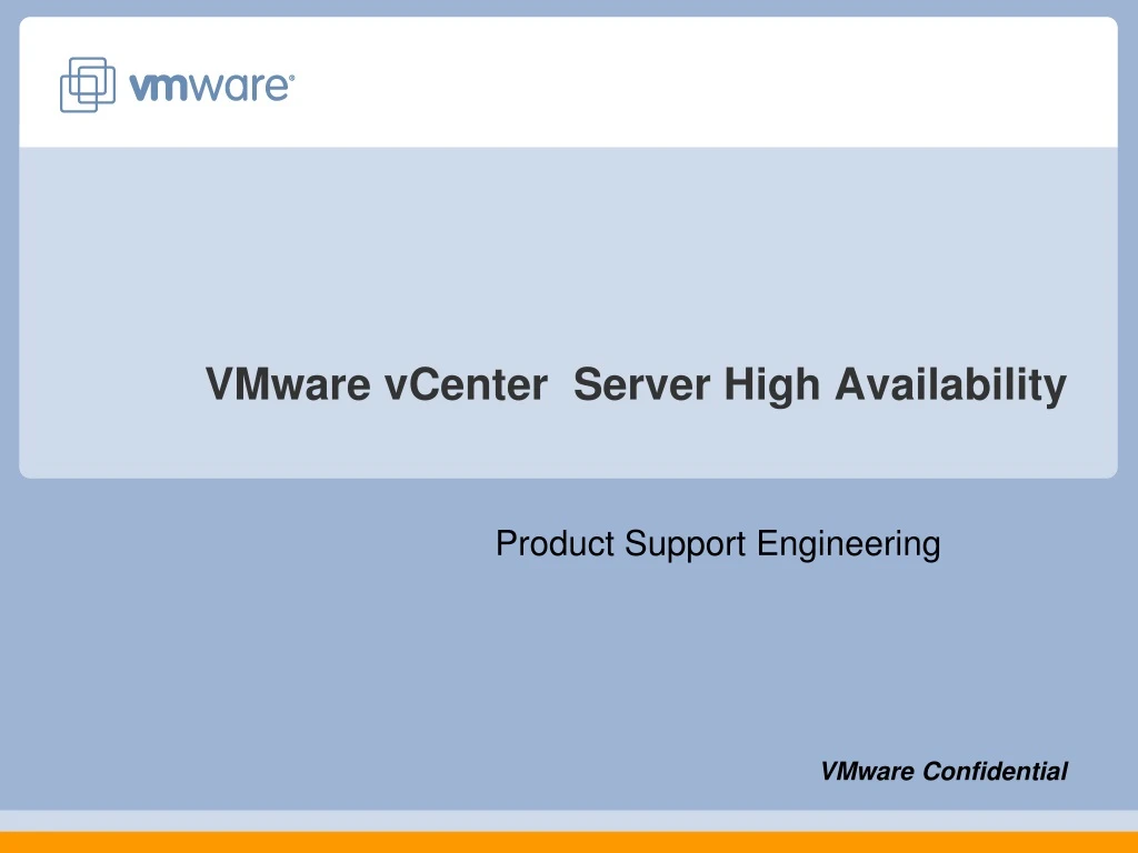 vmware vcenter server high availability