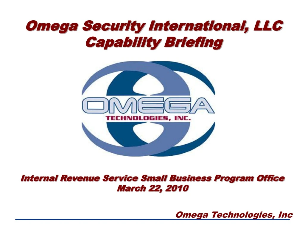 omega security international llc capability briefing