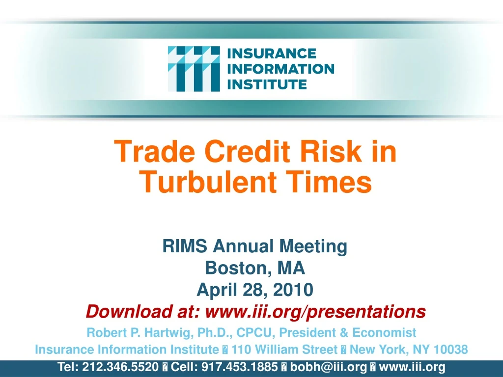 trade credit risk in turbulent times