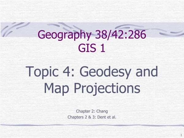 Geography 38/42:286 GIS 1