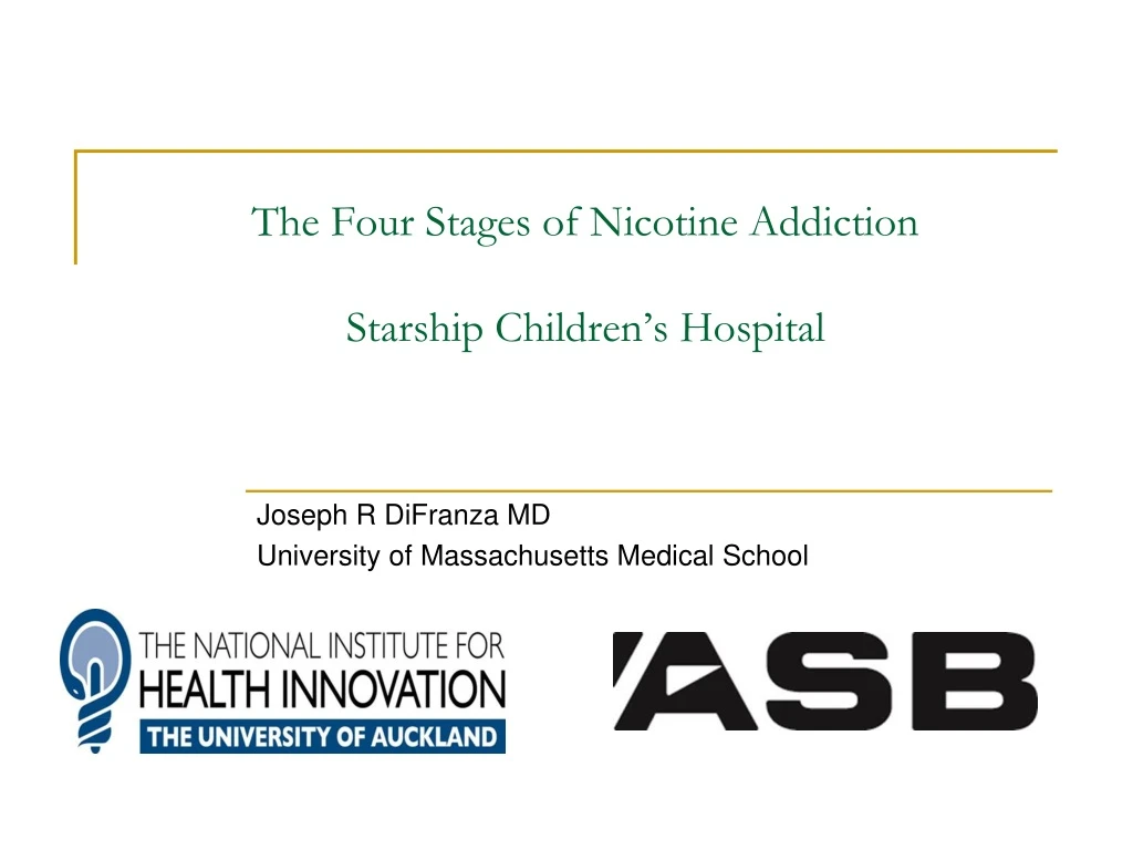 the four stages of nicotine addiction starship children s hospital