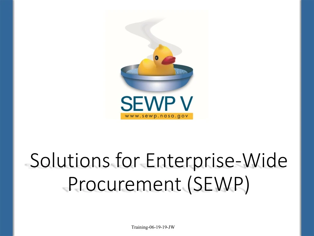 solutions for enterprise wide procurement sewp