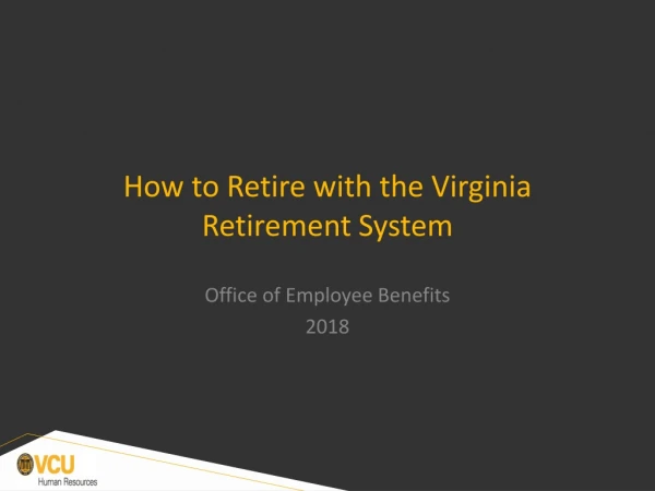 How to Retire with the Virginia Retirement System